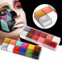 Professional 1 Set 12 Colors Flash Tattoo Face Body Paint Oil Painting Art LY