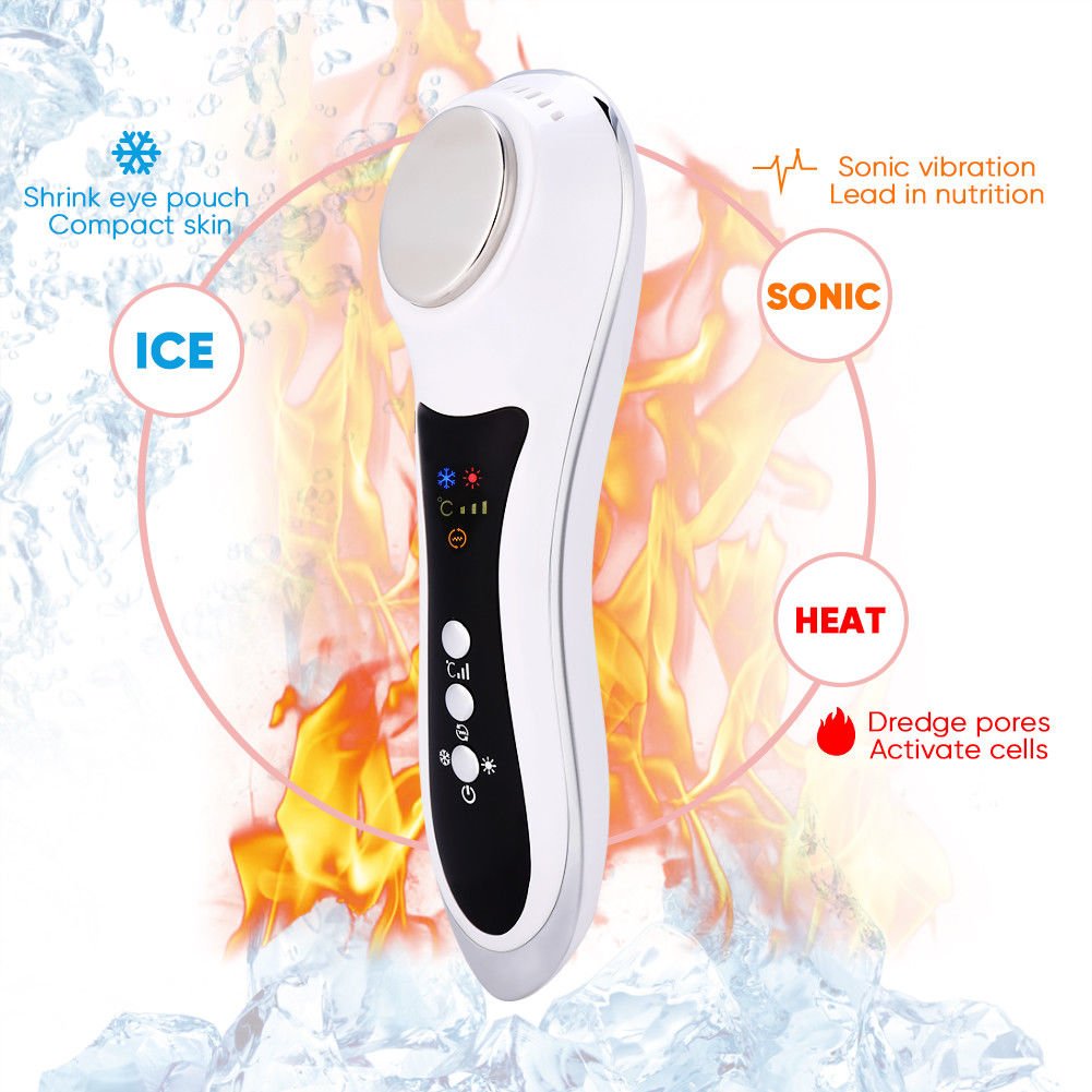 USB Ice Hammer Massager Pores Shrink Skin Rejuvenation Sonic Vibrating Device