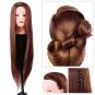 New Long Hair Salon Training Head Model Practice Mannequin with Clamp New LY