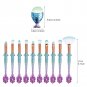 11Pcs Lucky Fish Decor Makeup Powder Eye Shadow Blending Brush Set Cosmetic Tool