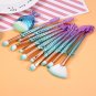 11Pcs Lucky Fish Decor Makeup Powder Eye Shadow Blending Brush Set Cosmetic Tool