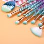 11Pcs Lucky Fish Decor Makeup Powder Eye Shadow Blending Brush Set Cosmetic Tool