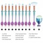11Pcs Lucky Fish Decor Makeup Powder Eye Shadow Blending Brush Set Cosmetic Tool
