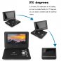 9.8" Media DVD Player Game Swivel Screen LCD TV FM Radio Receiver Car Adapter