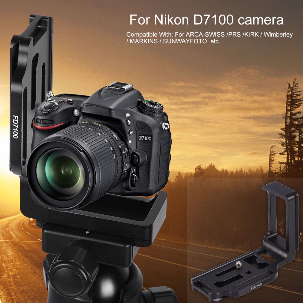 Vertical shoot L Bracket Quick Release QR Plate hand grip For Nikon D7100 Camera