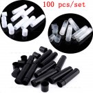 100PCS 5ml Clear Black White Empty lipstick Lip Balm Container Tube +Caps