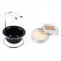 Men Wood Handle Shaving Brush +Razor Stand Holder + Stainless Steel Mug Bowl Set