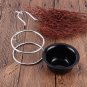 Men Wood Handle Shaving Brush +Razor Stand Holder + Stainless Steel Mug Bowl Set