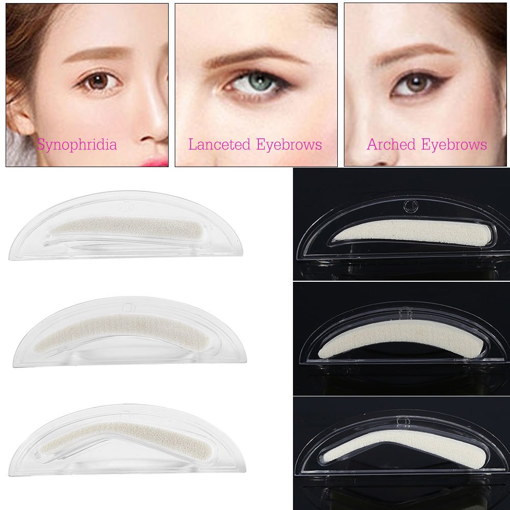 3 Types Brow Stamp Seal Mineral Powder Eyebrow Shadow Definition Makeup Beauty