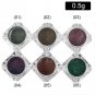6 Colors Chameleon Mirror Chrome Effect Nail Art Powder Manicure Pigment Glitter