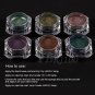 6 Colors Chameleon Mirror Chrome Effect Nail Art Powder Manicure Pigment Glitter