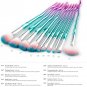 10 PCS Diamond Makeup Horn Handle Brushes Powder Cosmetic Brush Set Beauty