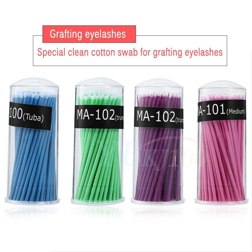 100Pcs Disposable Micro Swab Brush Applicator for Eyelash Extension Eyelash Tool