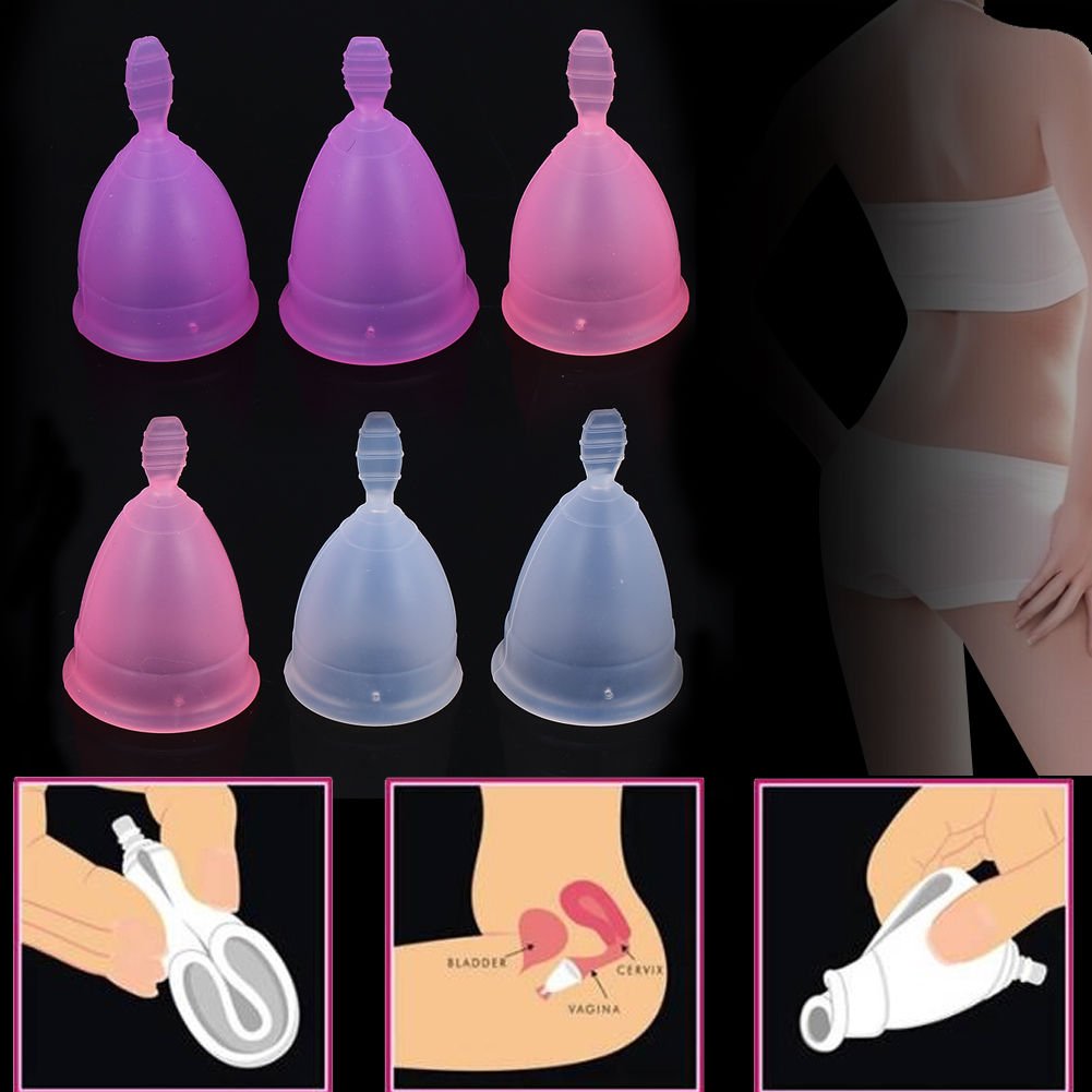 Durable Women Reusable Silicone Menstrual Cup Period Soft Medical Diva Cups