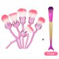 7 Pcs Contour Brush Rose Flower Shaped Makeup Brushes Kit