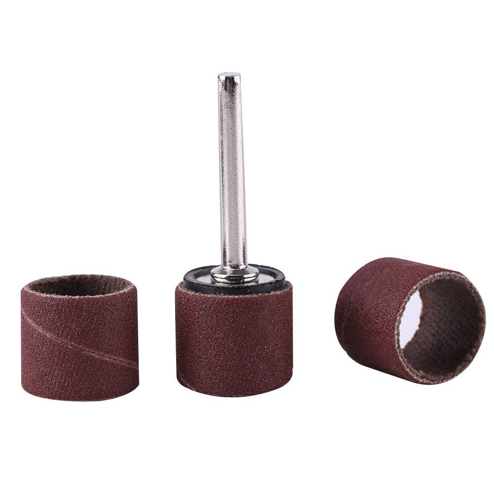 100x Sanding Bands Drums Sleeves 80 320 600 Grit + 1/8" Mandrels For