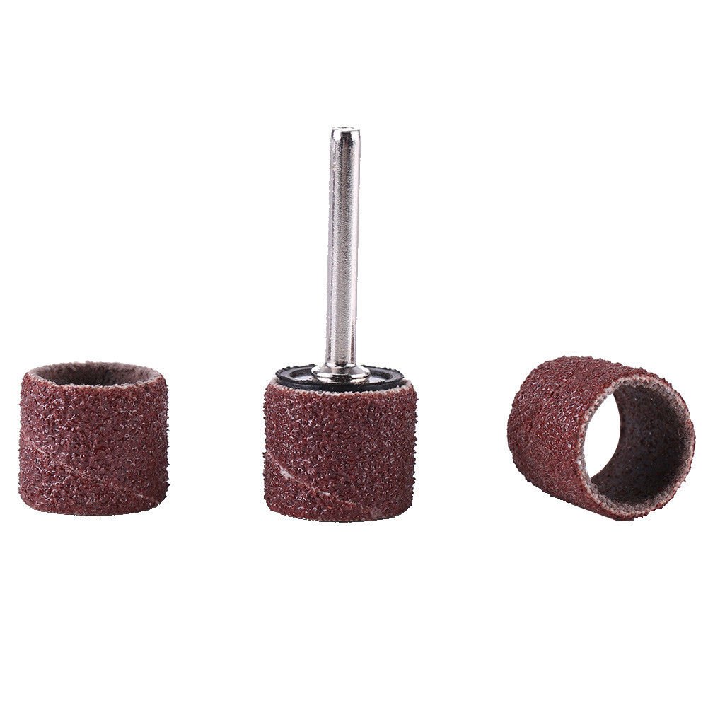 100x Sanding Bands Drums Sleeves 80 320 600 Grit + 1/8" Mandrels For