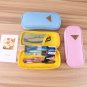 Canvas Pen Pencil Case Cosmetic Bag Travel Makeup Bags Large Capacity Zipper coi