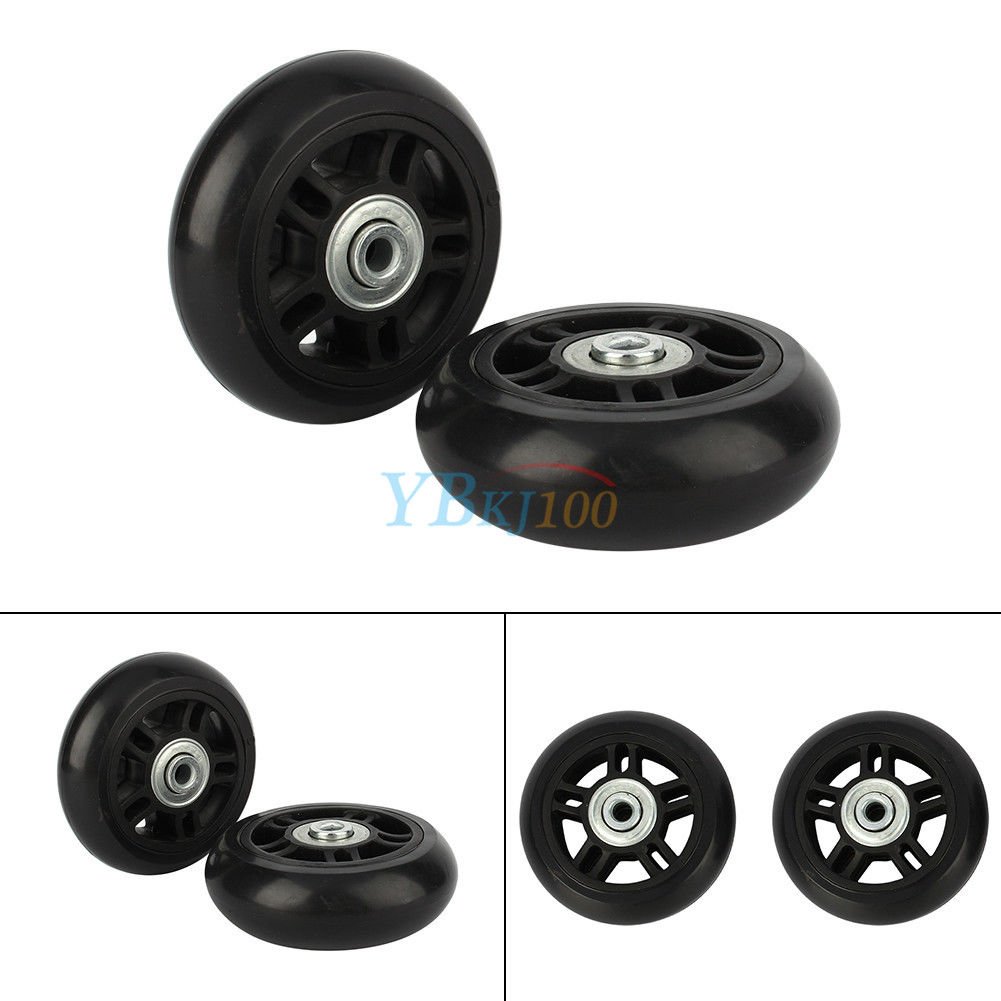 2 PCS Rubber Luggage Suitcase Wheels Replacement Axles Repair OD 40/45/50/70mm