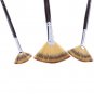 3 Size Slim Wood Handle Fan Paint Brush fr Oil Acrylic Water Painting Artist coi