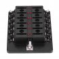 Car 12 Way Circuit Blade Fuse Box Standard ATO ATC Block Holder w/ PC Terminal