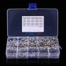 440pcs M3 M4 M5 304 Stainless Hex Head Socket Cap Screws Nuts Assorted Kit + Box