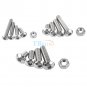 440pcs M3 M4 M5 304 Stainless Hex Head Socket Cap Screws Nuts Assorted Kit + Box