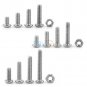 440pcs M3 M4 M5 304 Stainless Hex Head Socket Cap Screws Nuts Assorted Kit + Box