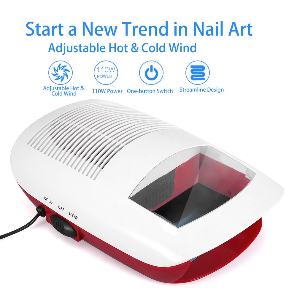 110W Vacuum Cleaner For Manicure Pro Nail Dust Collector For Nail Art Device New