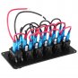 6 Gang Waterproof Red LED Rocker Switch Panel Dual USB Car Marine Caravan 12-24V