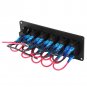 6 Gang Waterproof Red LED Rocker Switch Panel Dual USB Car Marine Caravan 12-24V