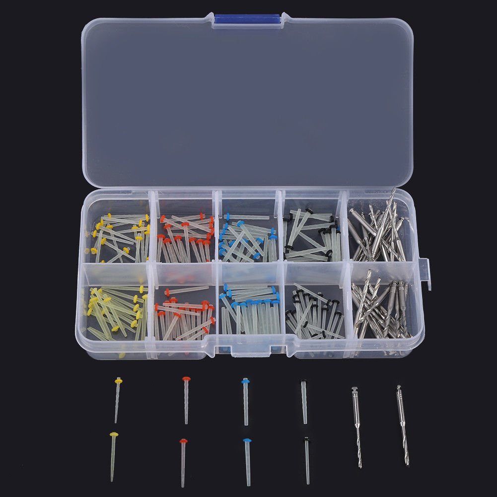 160pcs Dental Quartz Fiber Post Tooth Defect Repair Tool + 32pcs Drills Hot