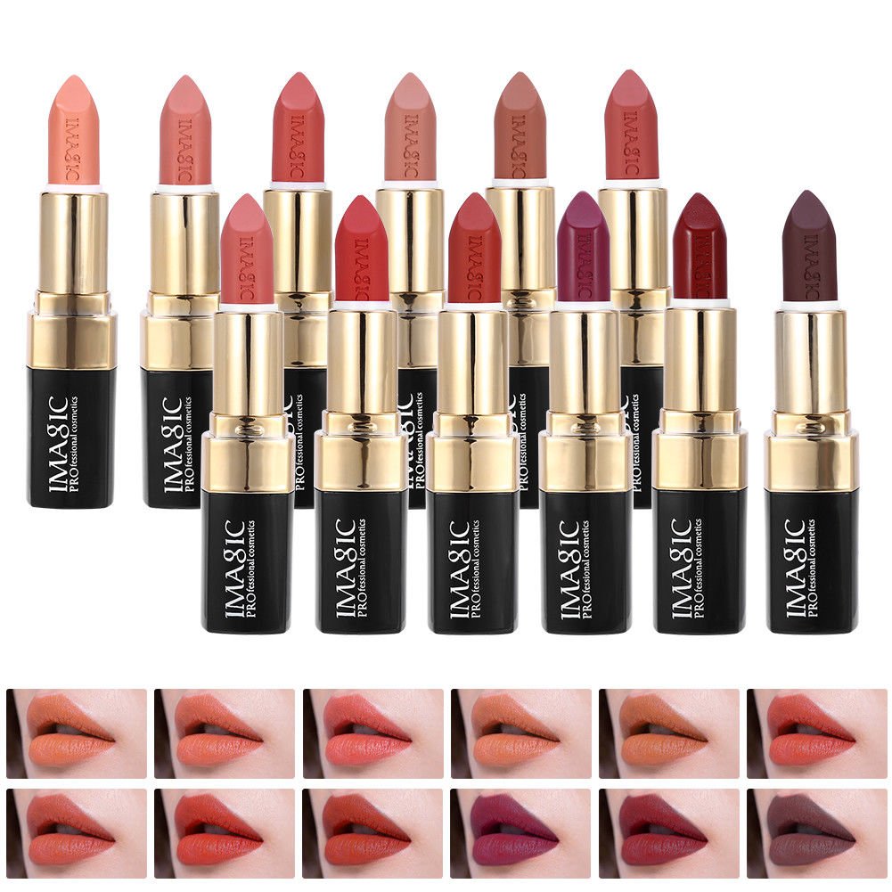 12Colors Long Lasting Matte Lipstick Lip Stick Lipgloss Beauty Makeup Cosmetic