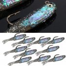 Lot 10pcs 75mm Soft Minnow Fishing Lures Lead Jig Head Fish Baits Tackle 6.5g