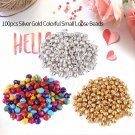 100 pcs Small Vintage Mixed Color Jingle Bell Pendant Charm Jewelry Findings coi