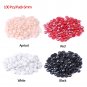 100pcs 6mm Colorful Half Round Pearl Bead Flat Back Scrapbook for DIY Craft coi