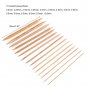 15/18Sizes Bamboo Knitting Needles Carbonized Pointed Tools Set from 2mm to 10mm
