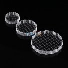 Round Grid Clear Transparent Stamp Acrylic Block Stamping Pads DIY Scrapbook NEW