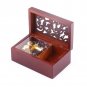 Wood Miniature Hollow 18 Note Wind Up Music Box Movement Jewelry Organizer Gift