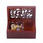 Wood Miniature Hollow 18 Note Wind Up Music Box Movement Jewelry Organizer Gift