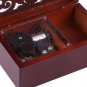 Wood Miniature Hollow 18 Note Wind Up Music Box Movement Jewelry Organizer Gift