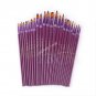 12/24Pcs Flat Tip Artist Paint Brush Nylon Hair Watercolor Oil Painting Pen coi