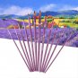 12/24Pcs Flat Tip Artist Paint Brush Nylon Hair Watercolor Oil Painting Pen coi