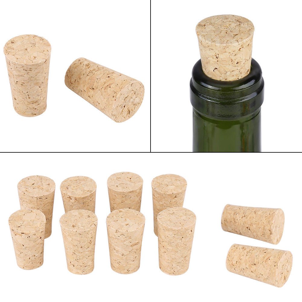10x Tapered Cork Bung Stopper Wine Bottle Bungs Corks Craft Arts Accessories coi