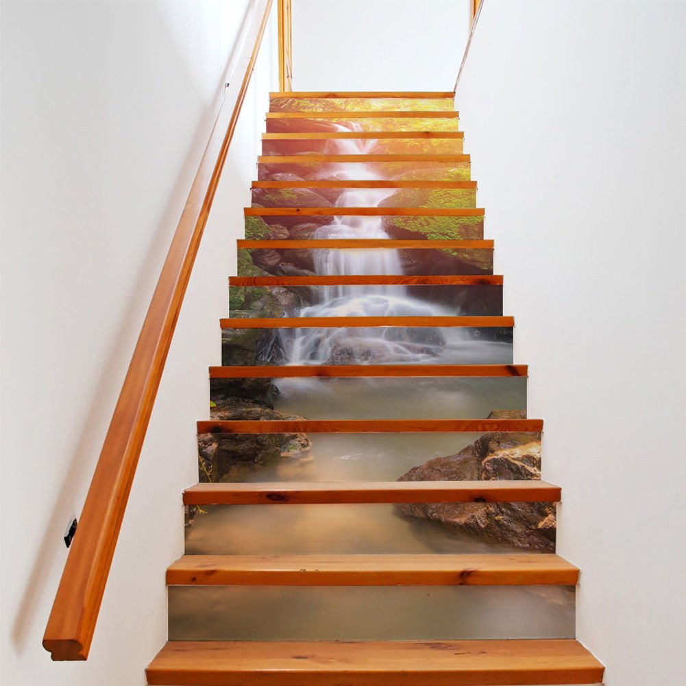 3D Scenery Self-adhesive Waterproof Stairs Staircase Stickers Home Decor Gifts