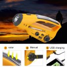 Solar Hand-Crank Power Bank LED Flashlight With Radio iPhone Smart Phone Charger