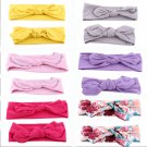 Soft Mom Baby Rabbit Ears Tie Bow Headband Hair Hoop Stretch Elastic Headbands