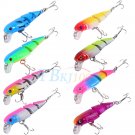 Lot 5Pcs Fishing Lures Kinds Of Minnow Lure Baits Bass Crankbait Tackle Hooks