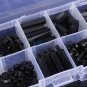 160PCS M3 Assortment Stand-off Nylon Screws Bolt Nuts Set With Plastic Box