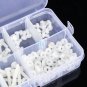 160PCS M3 Assortment Stand-off Nylon Screws Bolt Nuts Set With Plastic Box